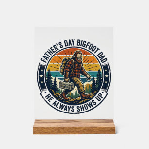 Father Day Bigfoot Dad Shirt Funny Forest Legend D Acrylic Sign