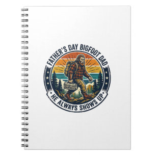 Father Day Bigfoot Dad Shirt Funny Forest Legend D Notebook