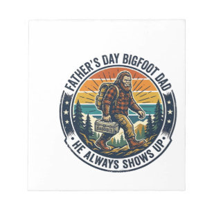 Father Day Bigfoot Dad Shirt Funny Forest Legend D Notepad