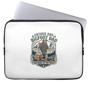 Father Day Bigfoot Dad Shirt Mythical Family Man R Laptop Sleeve