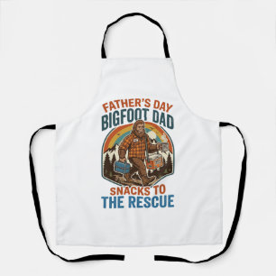 Father Day Bigfoot Dad Shirt Raising Kids Like A L Apron