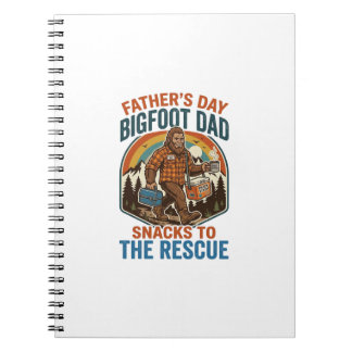 Father Day Bigfoot Dad Shirt Raising Kids Like A L Notebook