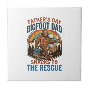 Father Day Bigfoot Dad Shirt Raising Kids Like A L Tile