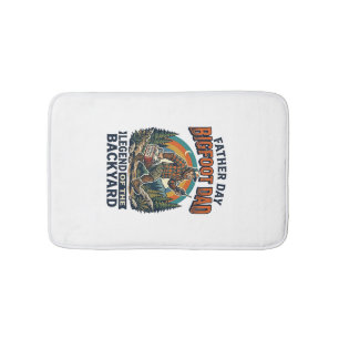 Father Day Bigfoot Dad Shirt Snacks Hero Funny Gif Bath Mat