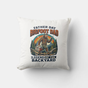 Father Day Bigfoot Dad Shirt Snacks Hero Funny Gif Cushion