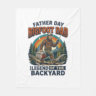 Father Day Bigfoot Dad Shirt Snacks Hero Funny Gif Fleece Blanket