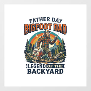 Father Day Bigfoot Dad Shirt Snacks Hero Funny Gif Window Cling