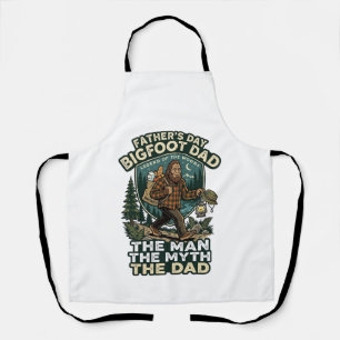 Father Day Bigfoot Dad Shirt Strong Quiet Reliable Apron