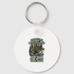 Father Day Bigfoot Dad Shirt Strong Quiet Reliable Key Ring