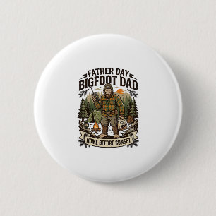 Father Day Bigfoot Dad Shirt Woodland Papa Retro G 6 Cm Round Badge