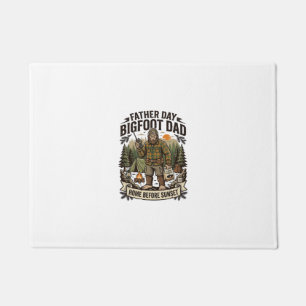 Father Day Bigfoot Dad Shirt Woodland Papa Retro G Doormat