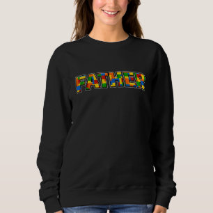 Father Day Brick Builder Blocks Master Builder Fa Sweatshirt