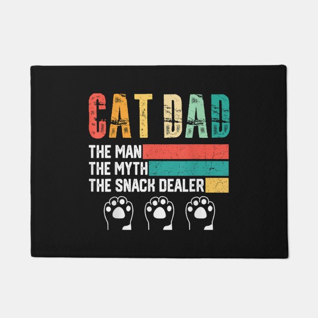 Father Day Cat Dad Doormat (Front)
