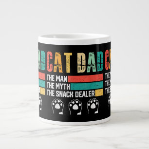 Father Day Cat Dad Large Coffee Mug
