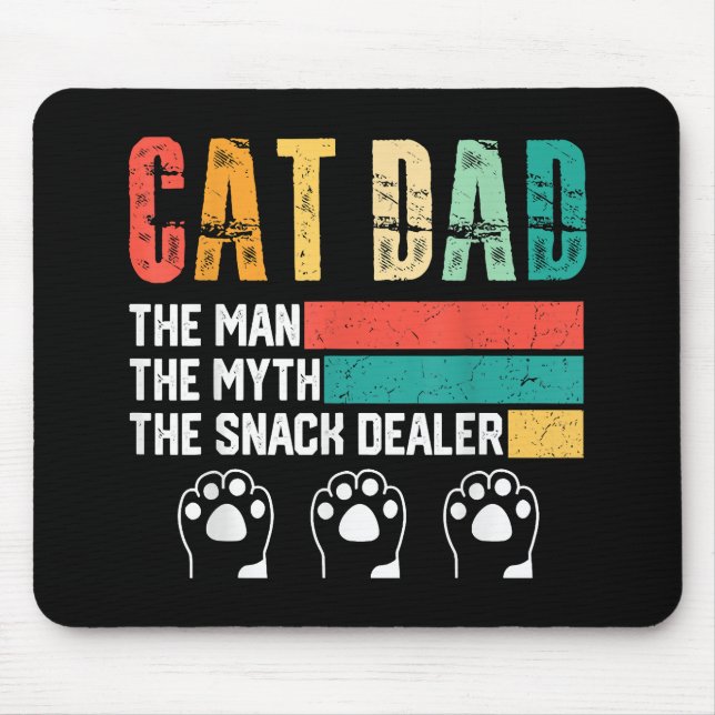 Father Day Cat Dad Mouse Mat (Front)