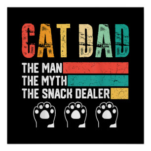 Father Day Cat Dad Poster