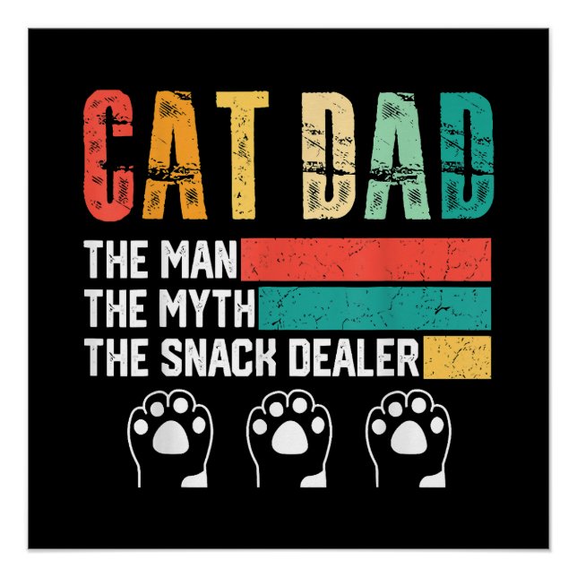 Father Day Cat Dad Poster (Front)