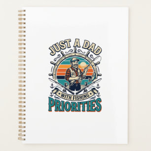 Father Day Fishing Dad Shirt Just A Dad With Fishi Planner