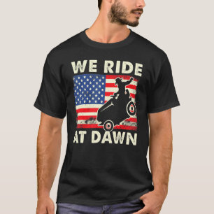Father Day Gardening We Ride At Dawn Lawn Mower T-Shirt