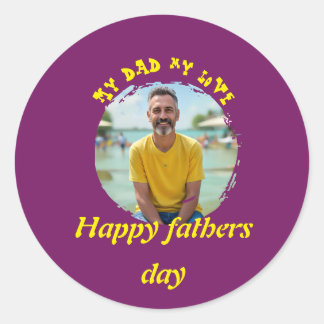 Father day gift classic round sticker
