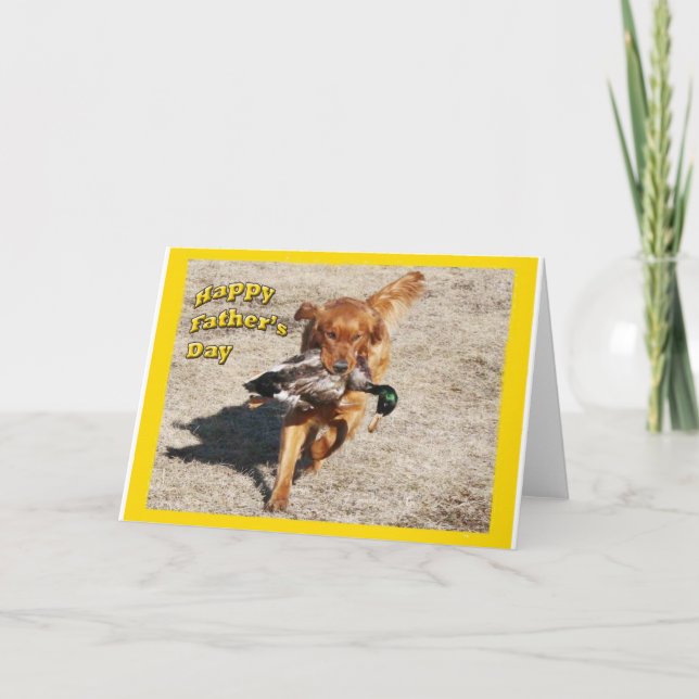Father Day Golden Retriever Card (Front)