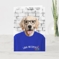 Father' Day golden retriever in t-shirt