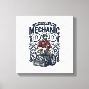 Father Day Mechanic Dad Shirt Funny Working Dad Gi Canvas Print