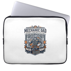 Father Day Mechanic Dad Shirt Funny Working Dad Gi Laptop Sleeve