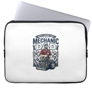 Father Day Mechanic Dad Shirt Funny Working Dad Gi Laptop Sleeve