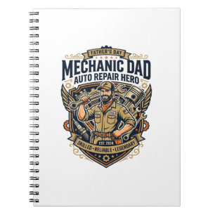 Father Day Mechanic Dad Shirt Funny Working Dad Gi Notebook