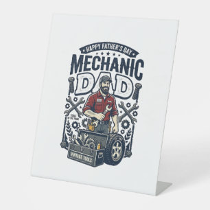 Father Day Mechanic Dad Shirt Funny Working Dad Gi Pedestal Sign