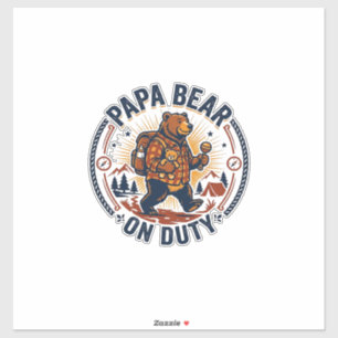 Father Day Papa Bear On Duty Shirt Funny Animal Da