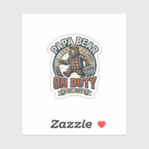 Father Day Papa Bear On Duty Shirt Funny Animal Da