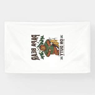 Father Day Papa Bear On Duty Shirt Funny Animal Da Banner