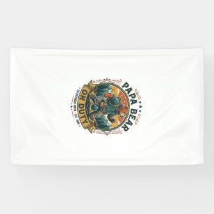 Father Day Papa Bear On Duty Shirt Funny Animal Da Banner