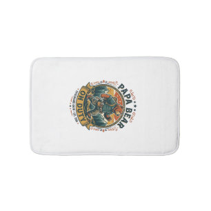 Father Day Papa Bear On Duty Shirt Funny Animal Da Bath Mat
