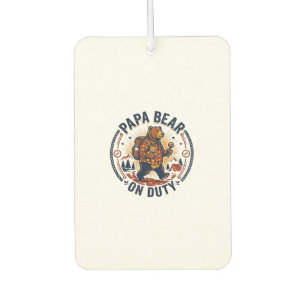 Father Day Papa Bear On Duty Shirt Funny Animal Da Car Air Freshener