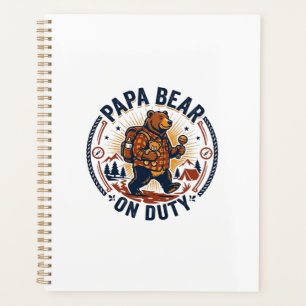 Father Day Papa Bear On Duty Shirt Funny Animal Da Planner