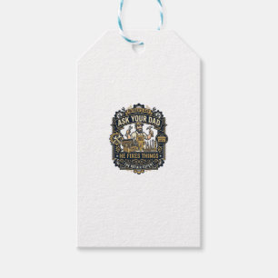 Father Day Repair Dad Shirt Ask Your Dad He Fixes  Gift Tags