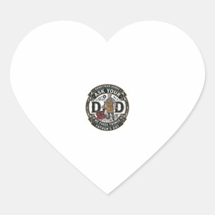 Father Day Repair Dad Shirt Ask Your Dad He Fixes Heart Sticker