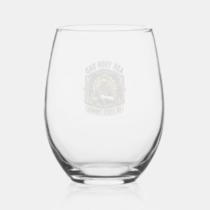 Father Day Repair Dad Shirt Ask Your Dad He Fixes Stemless Wine Glass