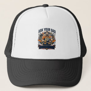 Father Day Repair Dad Shirt Ask Your Dad He Fixes Trucker Hat