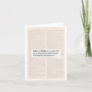 Father Definition Happy Father's Day Greeting Card