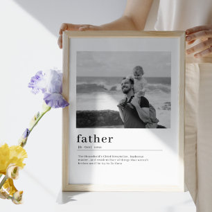 Father Definition Poster Father's Day Custom Photo