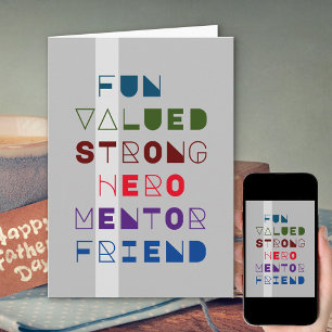 FATHER Definition Typography Father's Day Card