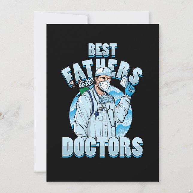 Father Doctor Medicine Dad Papa Fathers Day Gift Invitation (Front)