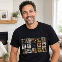 Father dog dad photo collage black