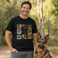Father dog dad photo collage black