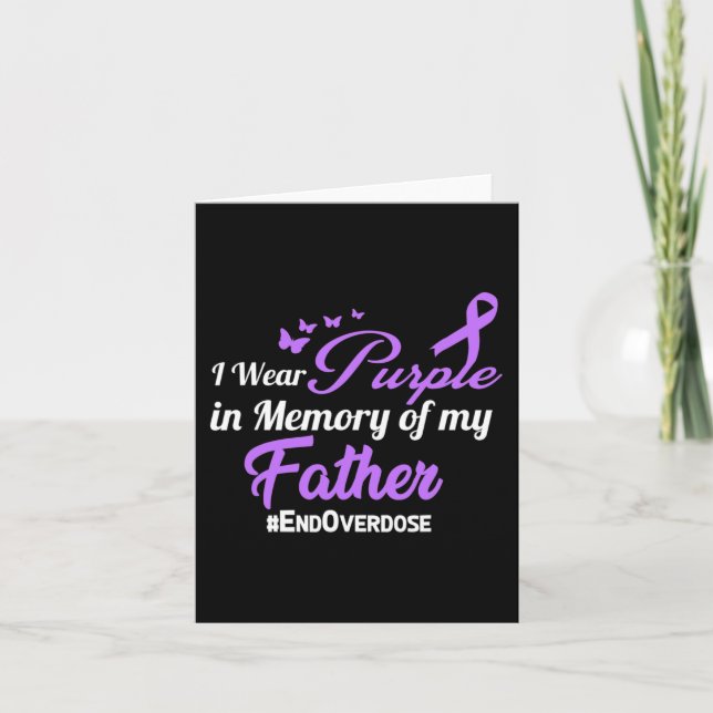 Father Drug Overdose Awareness Memory  Card (Front)