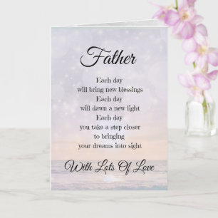 Father Encouragement Poem design Greeting Card